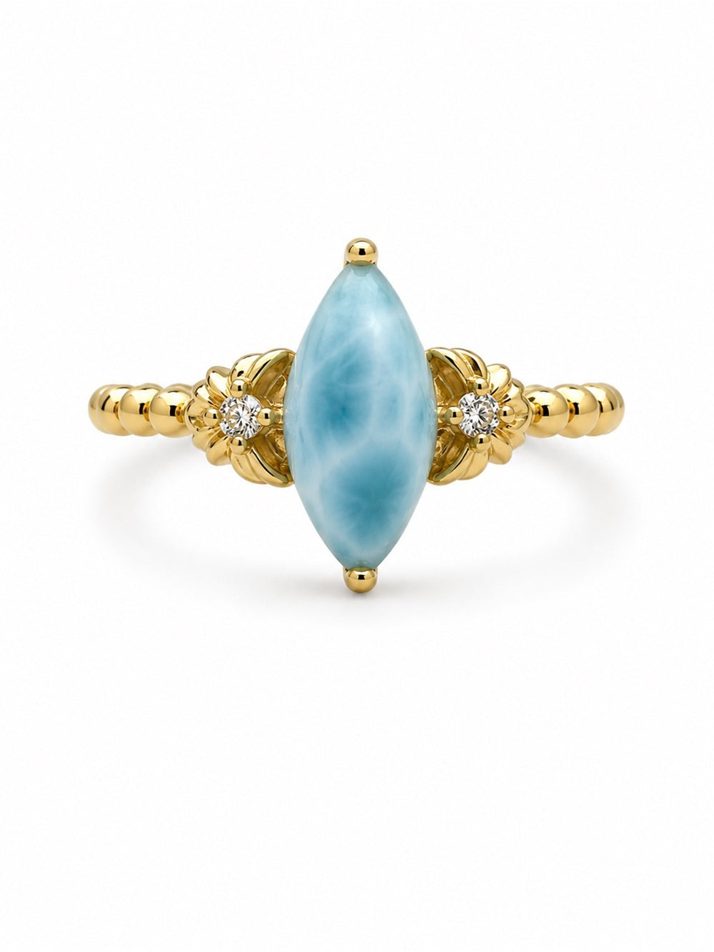Larimar Marquise Cut Ring (#R51)