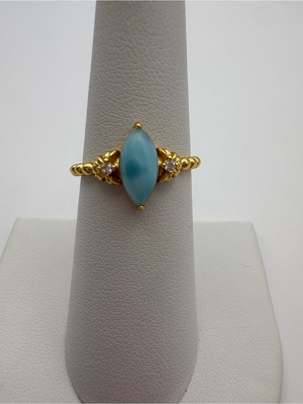 Larimar Marquise Cut Ring (#R51)