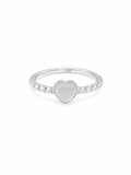 Luna Jade Heart Ring (S925) R99