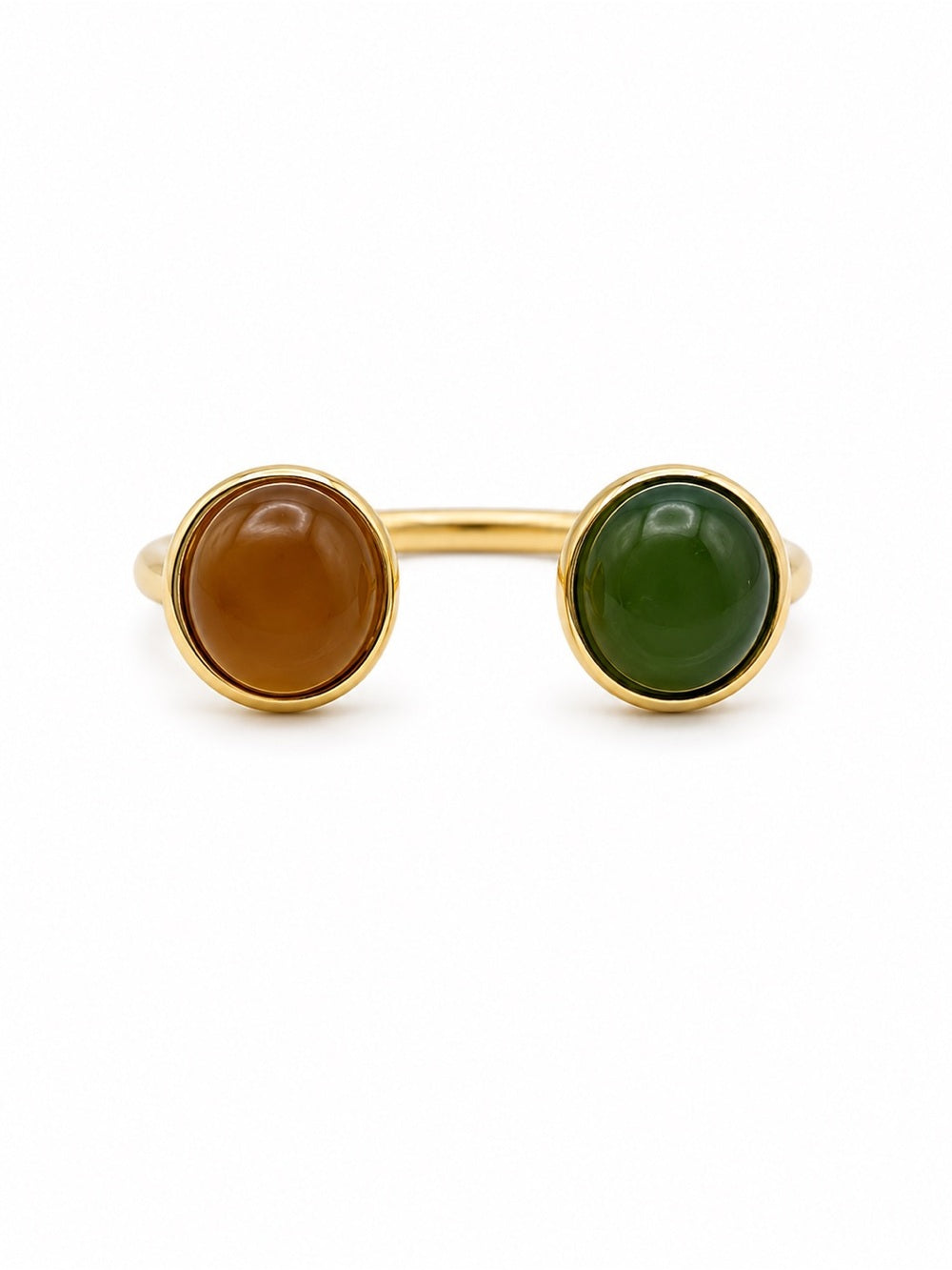 Green and Brown Jade Ring (#R56)