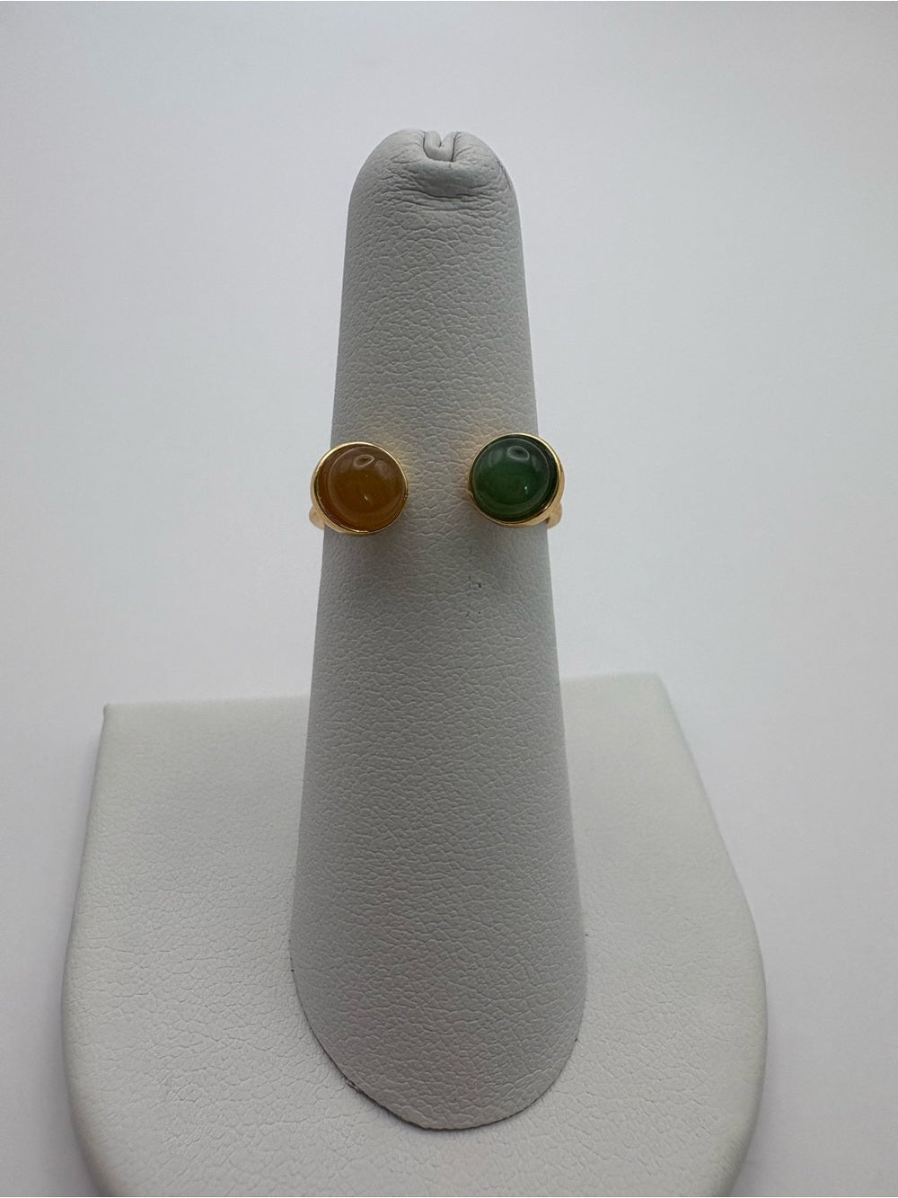 Green and Brown Jade Ring (#R56)