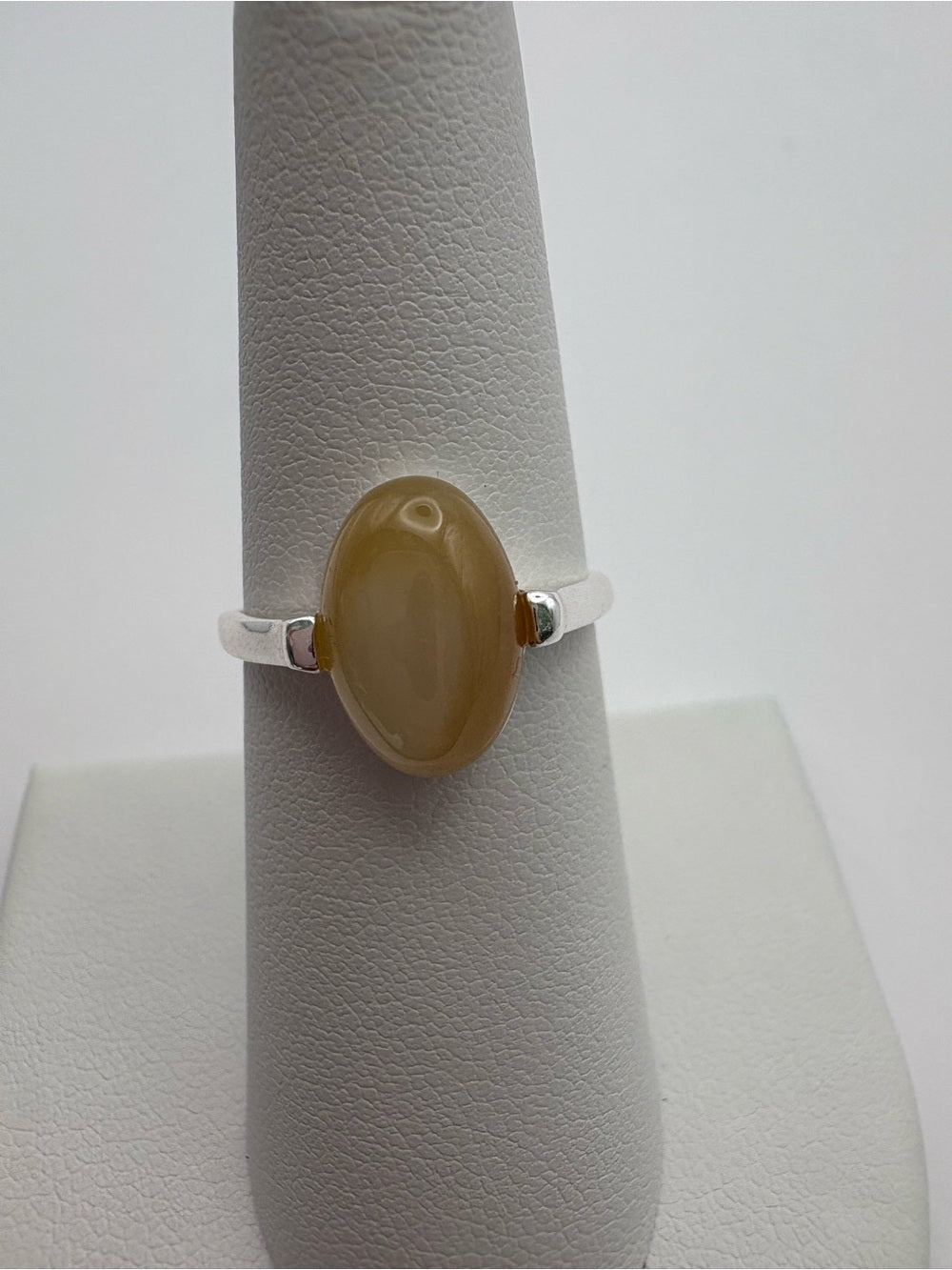 Yellow Jade Oval Ring (#R70)
