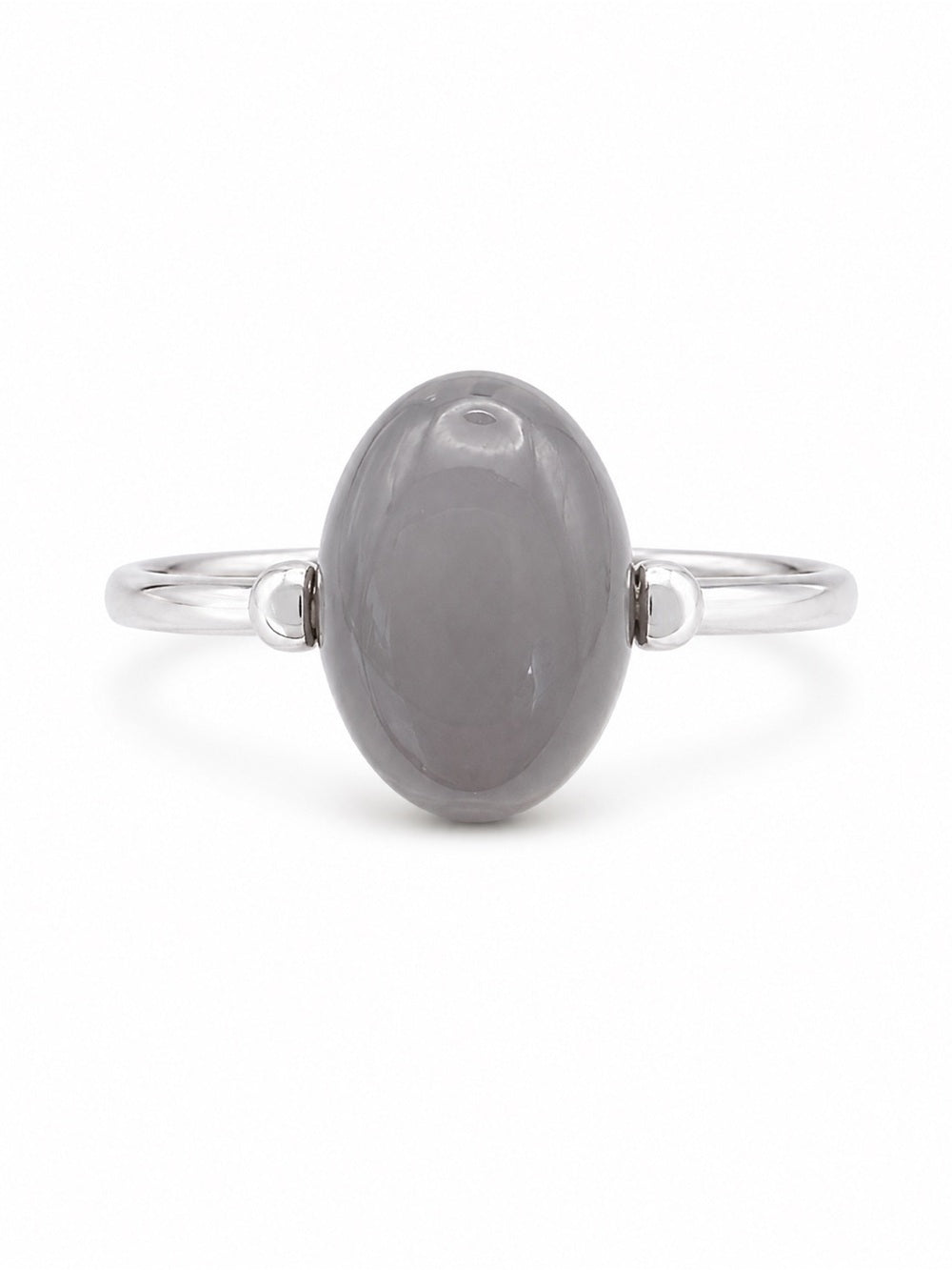 Grey Jade Oval Ring (#R68)