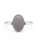Grey Jade Oval Ring (#R68)