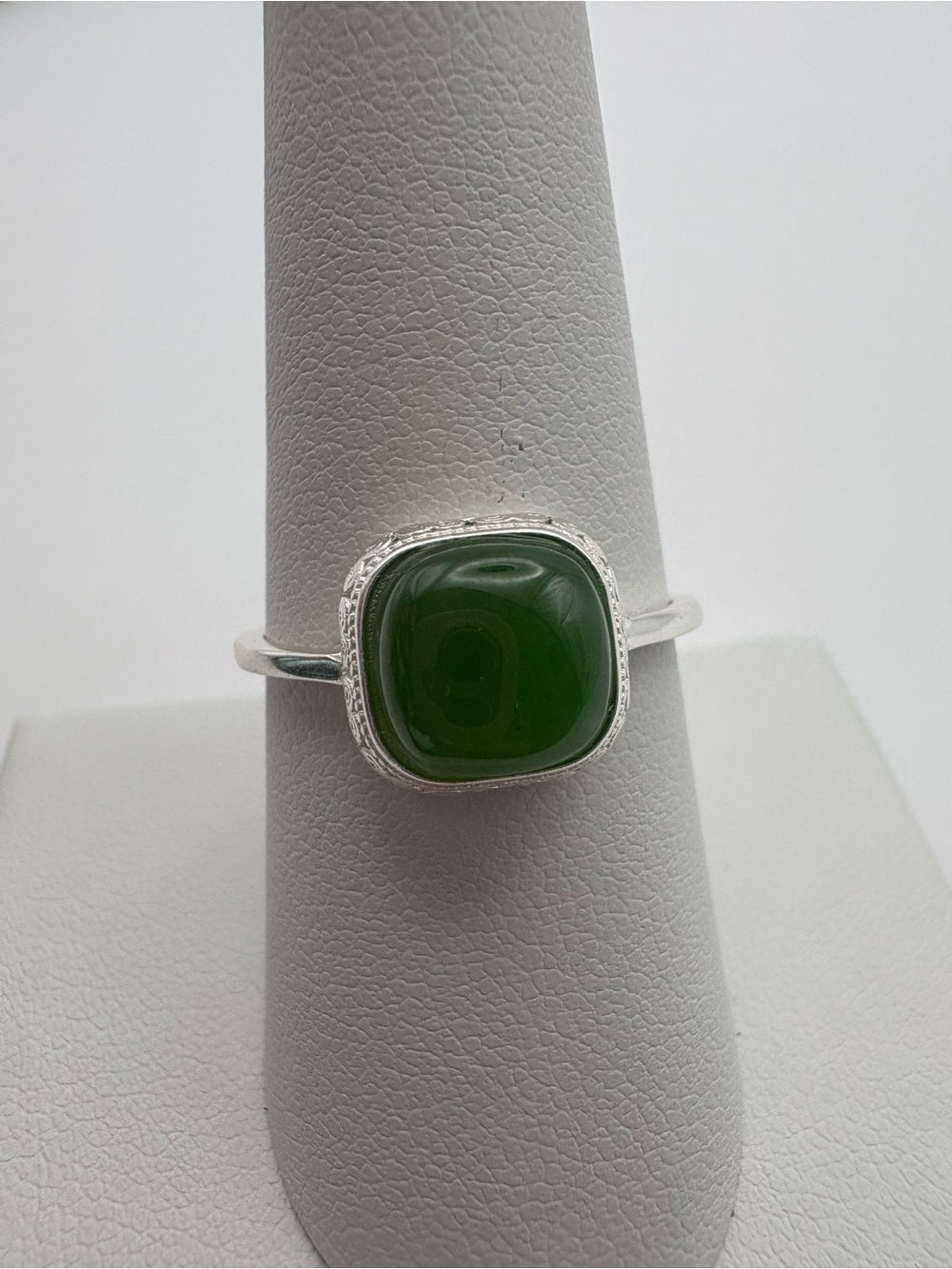 Jade Hidden Flower Ring (#R67)