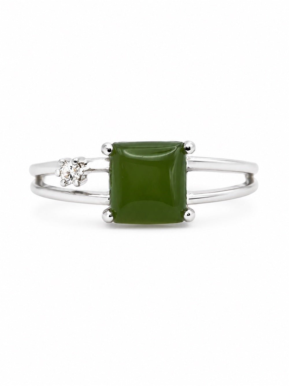 Jade Split Shank Ring (#R53)