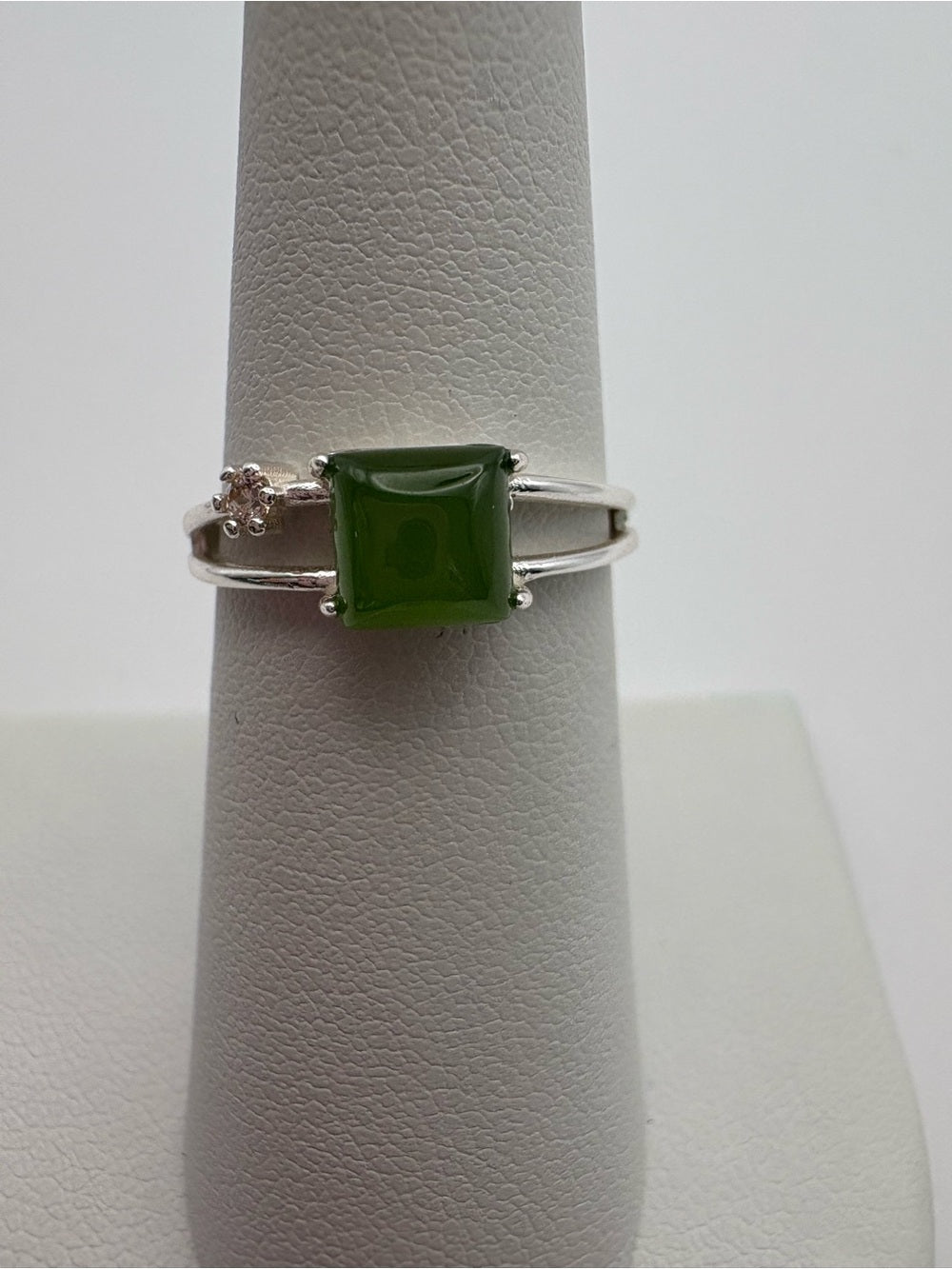Jade Split Shank Ring (#R53)