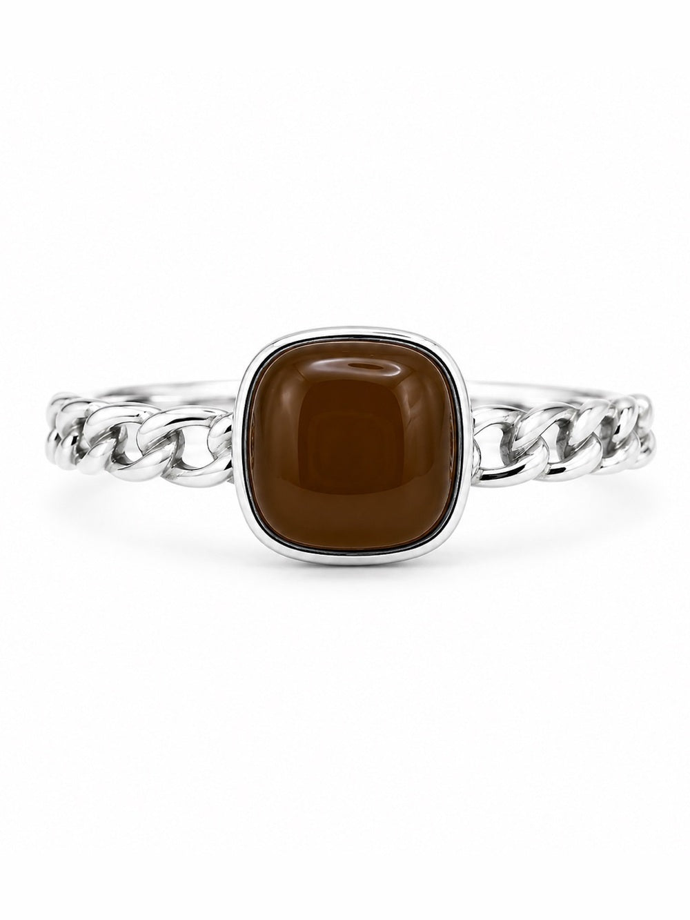 Brown Jade Woven Ring (#R79)