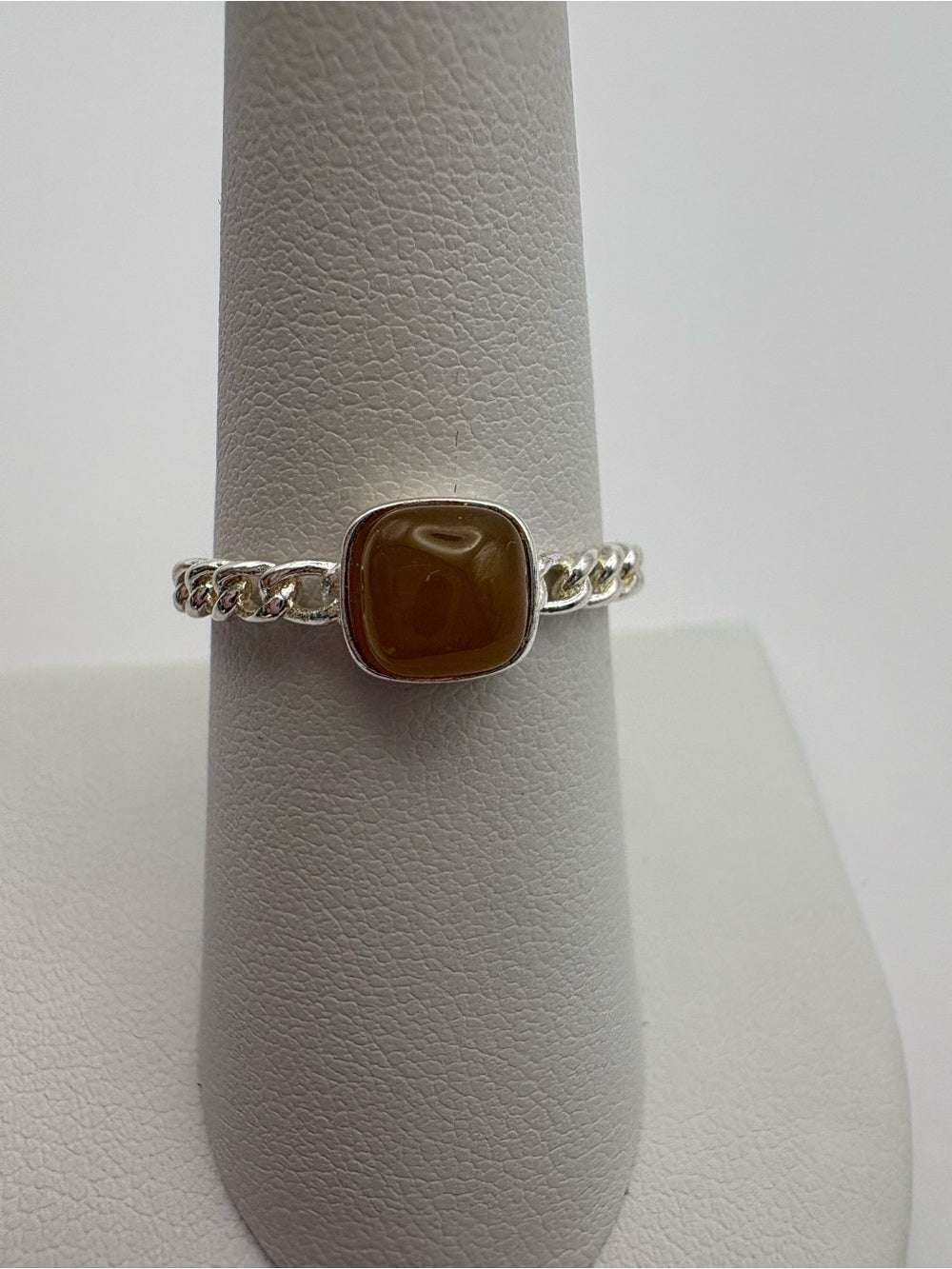 Brown Jade Woven Ring (#R79)