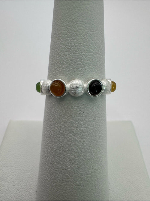 4 Colored Jade Bubble Ring (#R55)