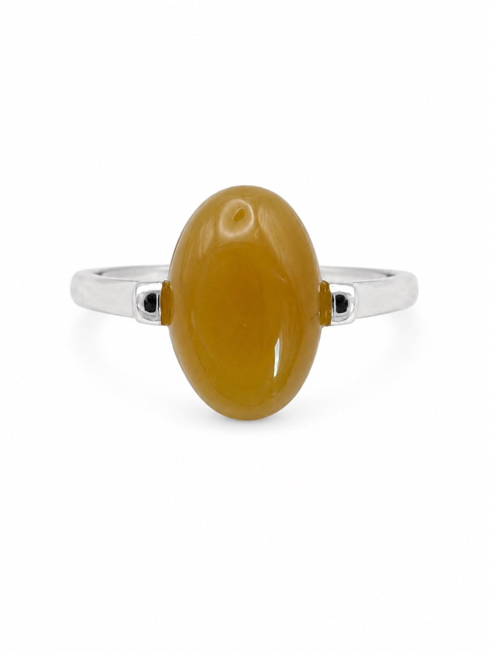 Golden Jade Oval Ring (#R61)