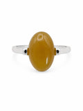 Golden Jade Oval Ring (#R61)