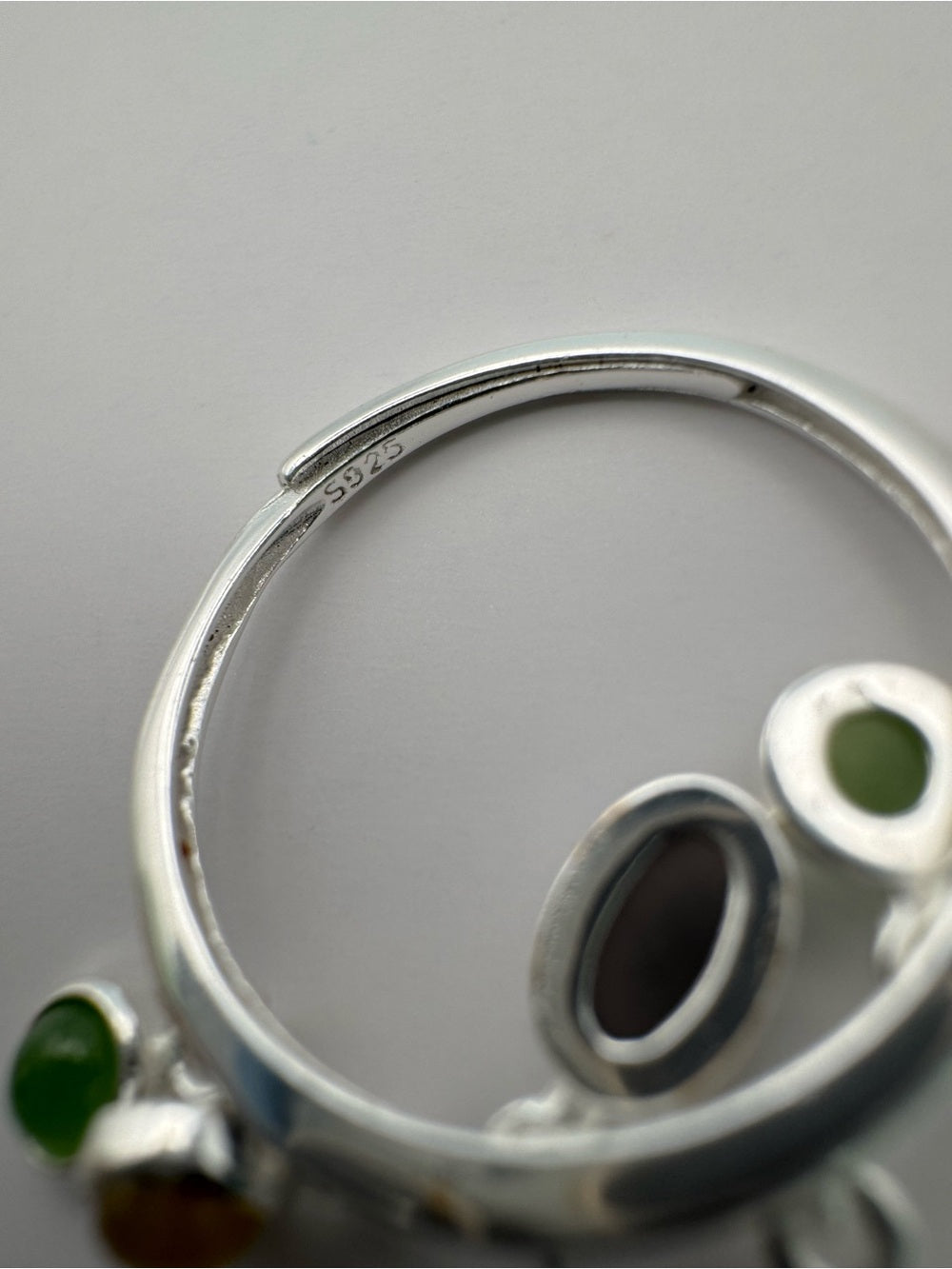 Mixed Jade Dangle Ring (#R62)