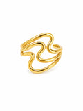 Gold Wave Ring