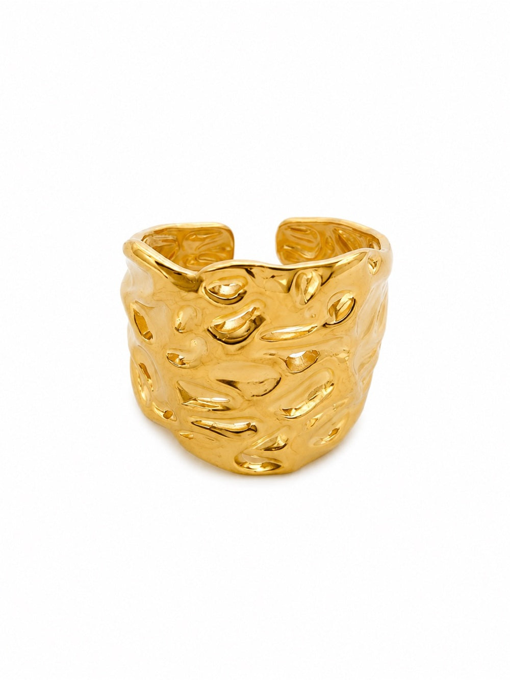 Gold Hammered Ring