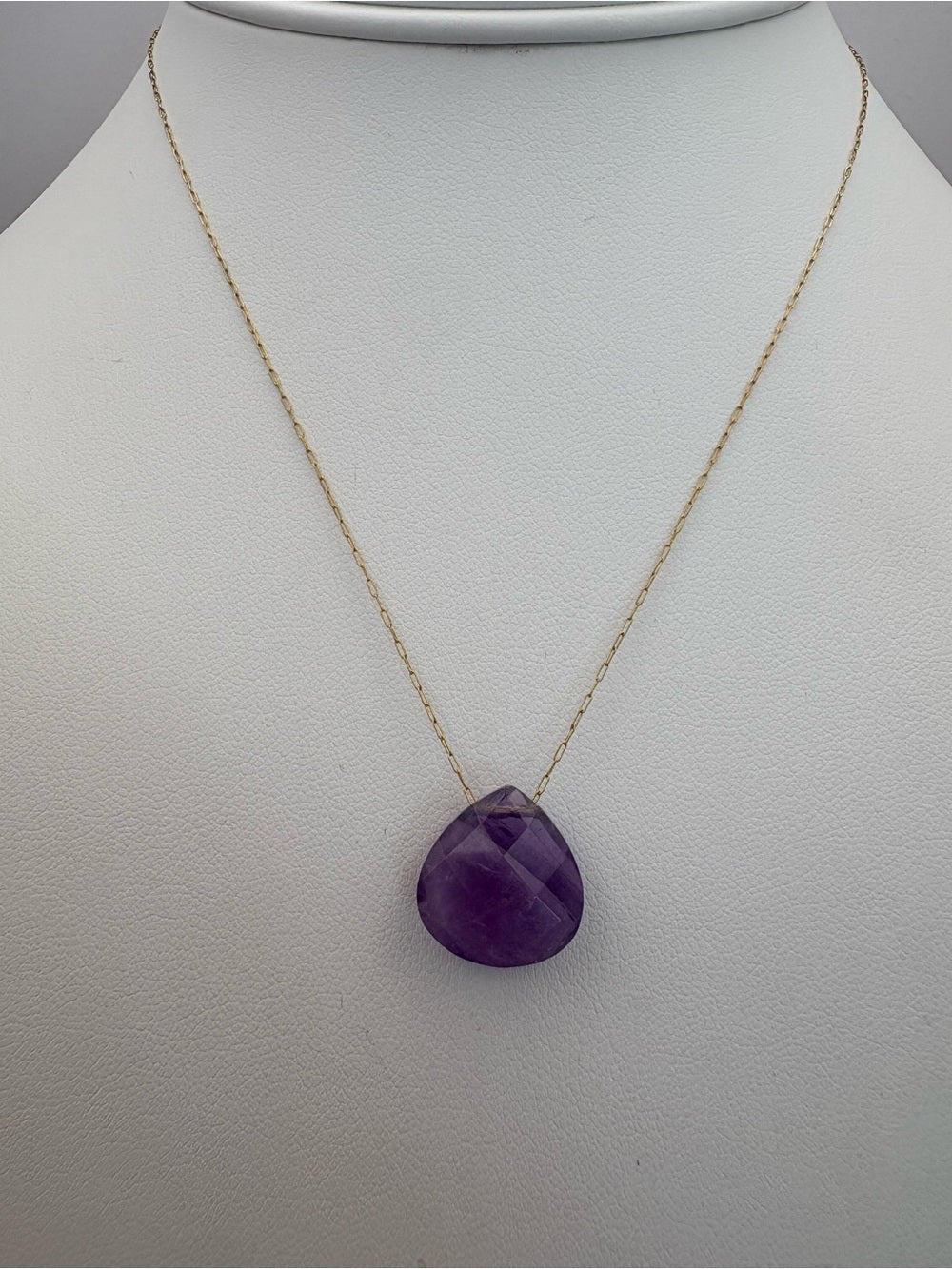 Amethyst Teardrop Necklace