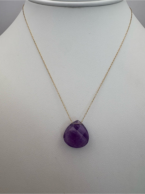 Amethyst Teardrop Necklace