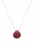 Rhodochrosite Teardrop Necklace