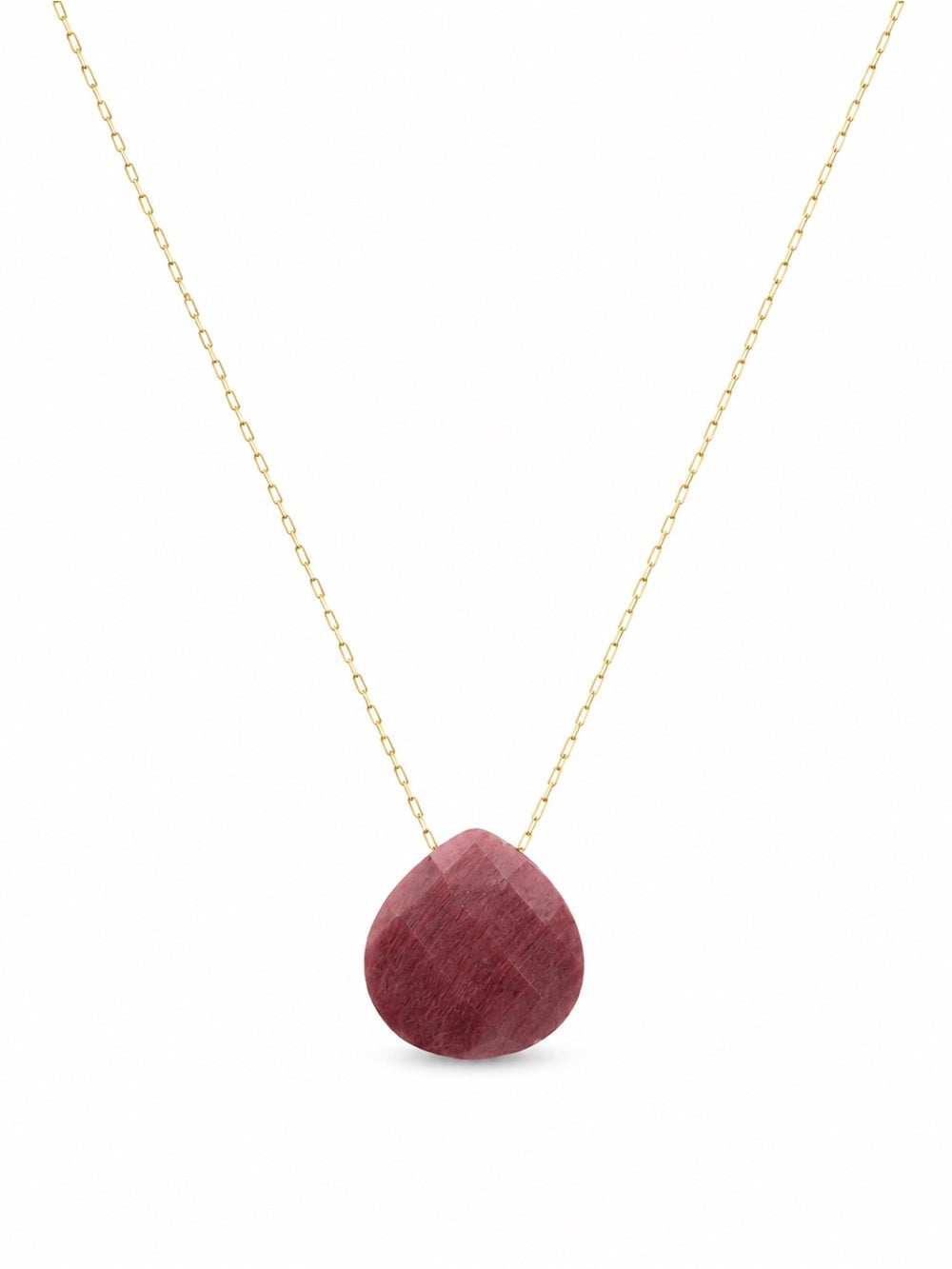 Rhodochrosite Teardrop Necklace
