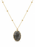 Labradorite Oval Beaded Necklace