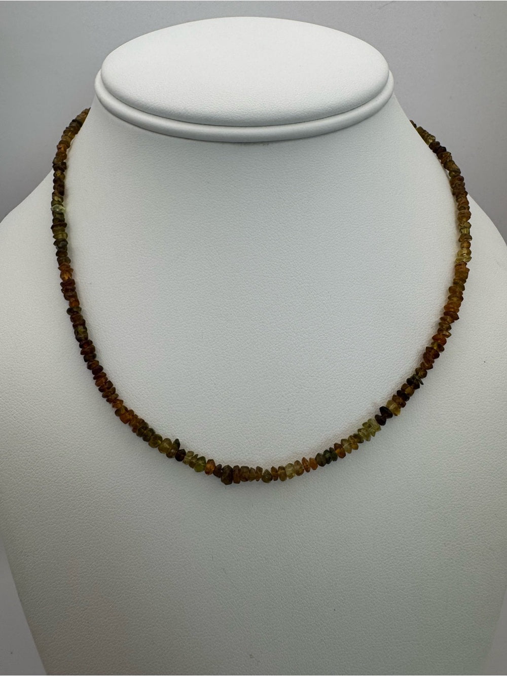 Rainbow Tourmaline Gemstone Necklace (S925)