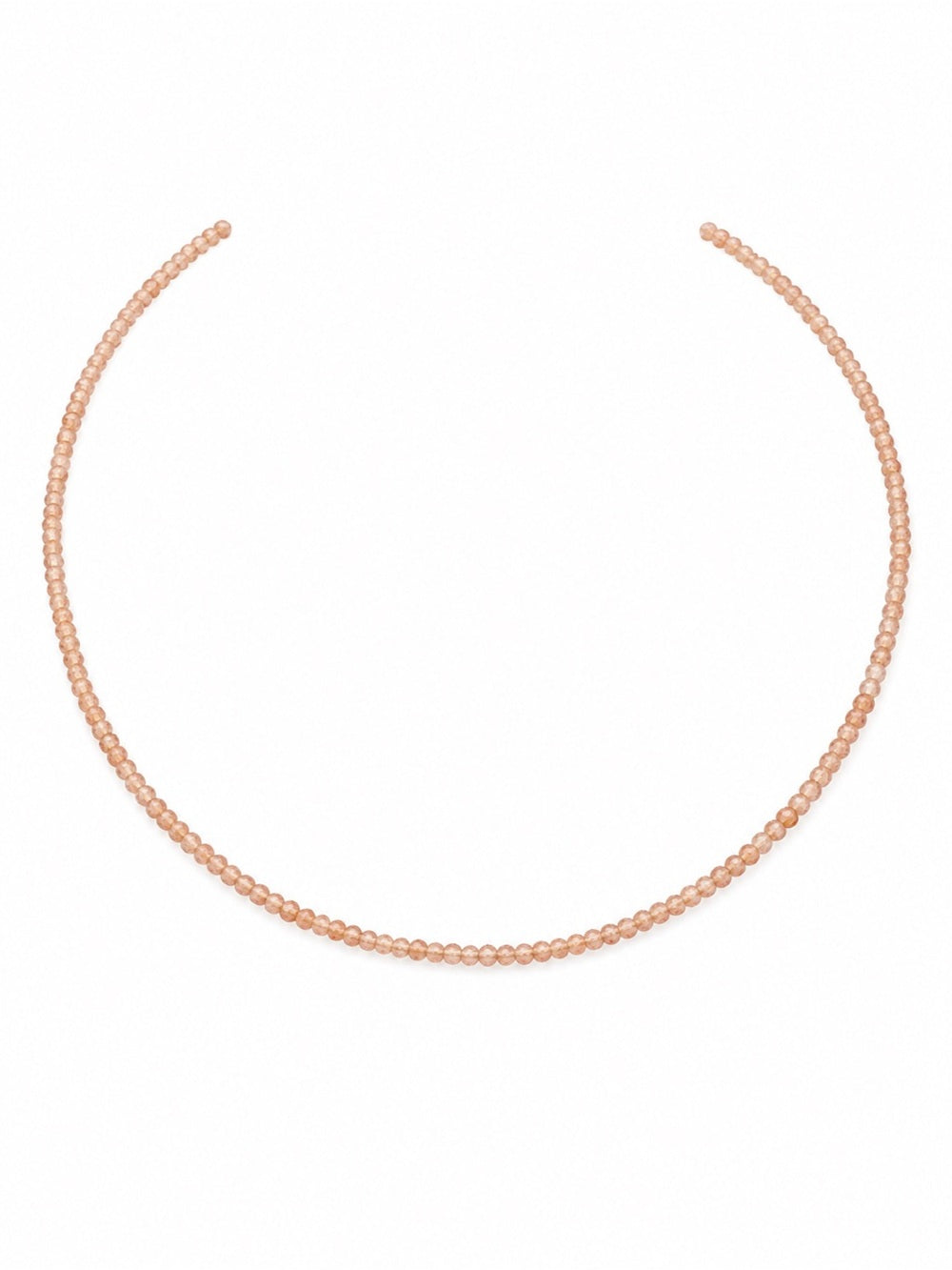 Peach Moonstone Gemstone Necklace (S925)