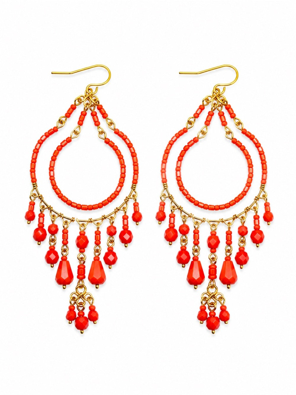 Papaya Chandelier Earrings
