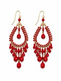 Ruby Red Chandelier Earrings