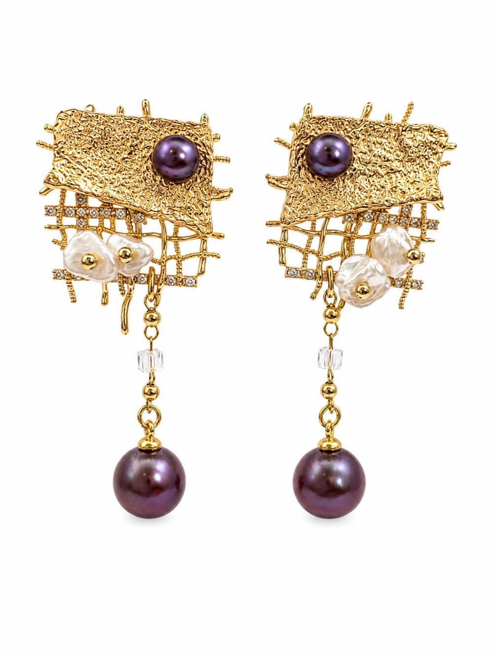 Gilded Plum Earrings (E133)