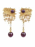 Gilded Plum Earrings (E133)