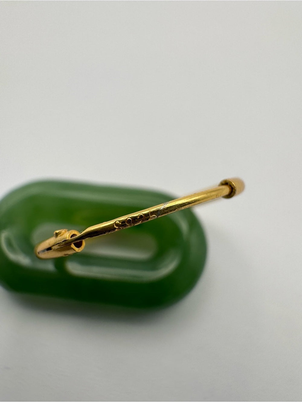 Jade Dangle Hoops (#E114)