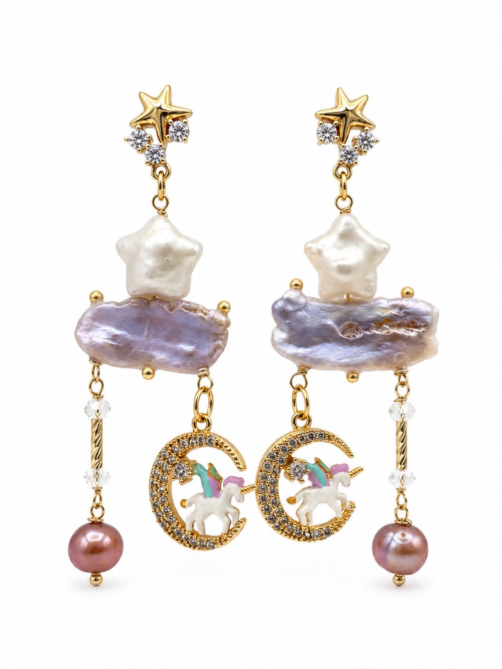 Moonlit Unicorn Earrings (E129)