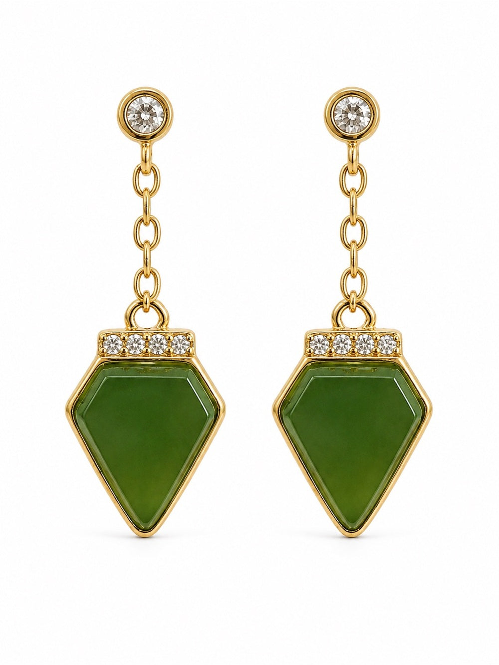 Kite Jade Dangle Earrings (E103)