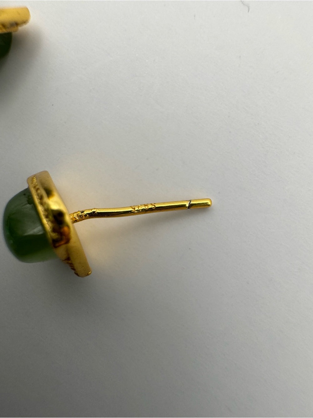 Jade Triangle Sparkle Studs (#E104)