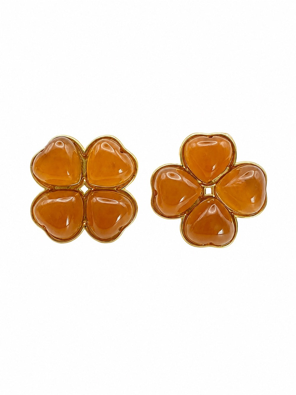 Clover Jade Stud Earrings (E118)