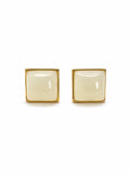 Square Jade Stud Earrings (E101)
