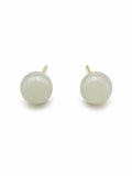 Jade Ball Stud Earrings (E117)