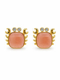 Coral Crab Stud Earrings (E96)