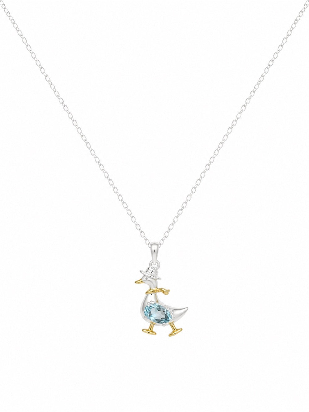 Blue Topaz Duck Pendant (#P109)