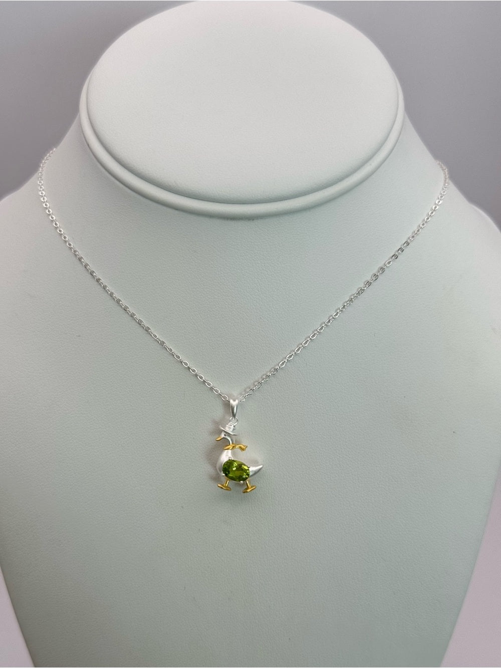Peridot Duck Pendant (#P109)