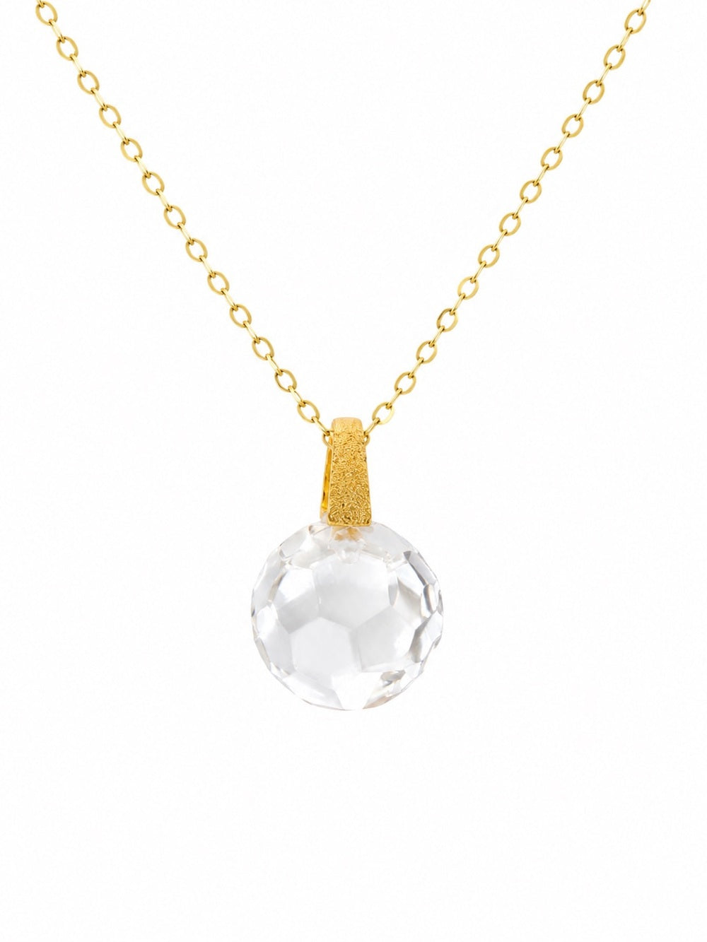 Gold Faceted Orb Pendant (#P59)