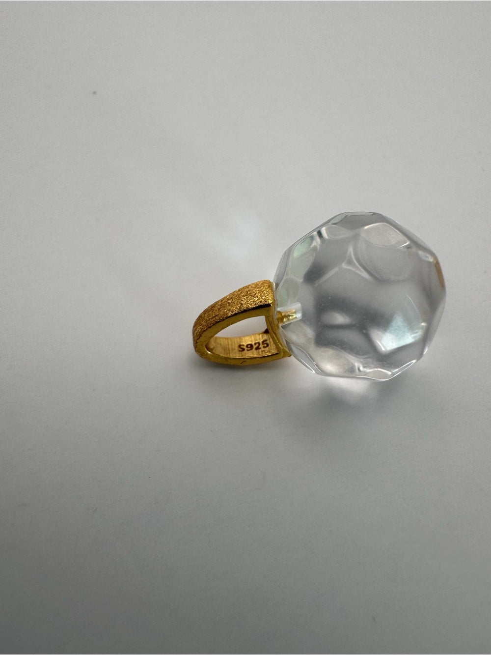Gold Faceted Orb Pendant (#P59)