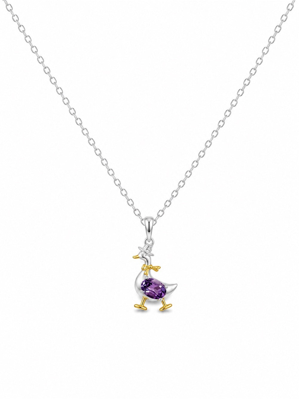Amethyst Duck Pendant (#P109)