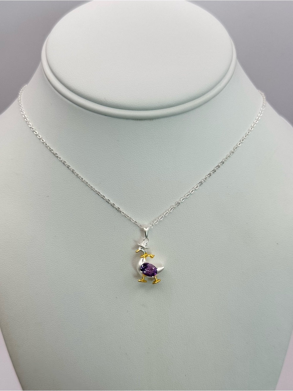 Amethyst Duck Pendant (#P109)