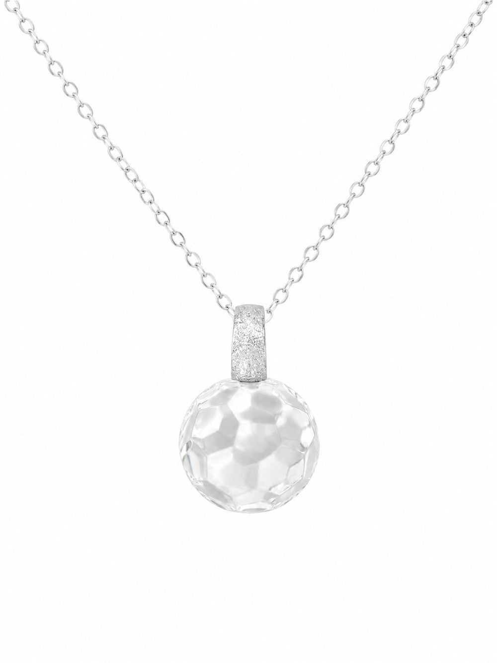 Silver Faceted Orb Pendant (#P59)