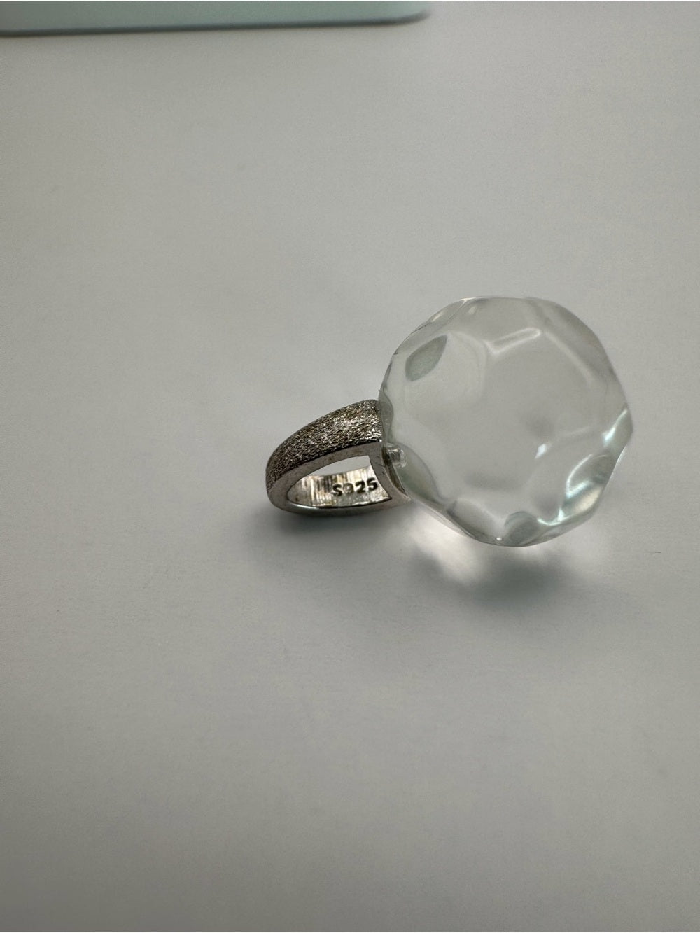 Silver Faceted Orb Pendant (#P59)