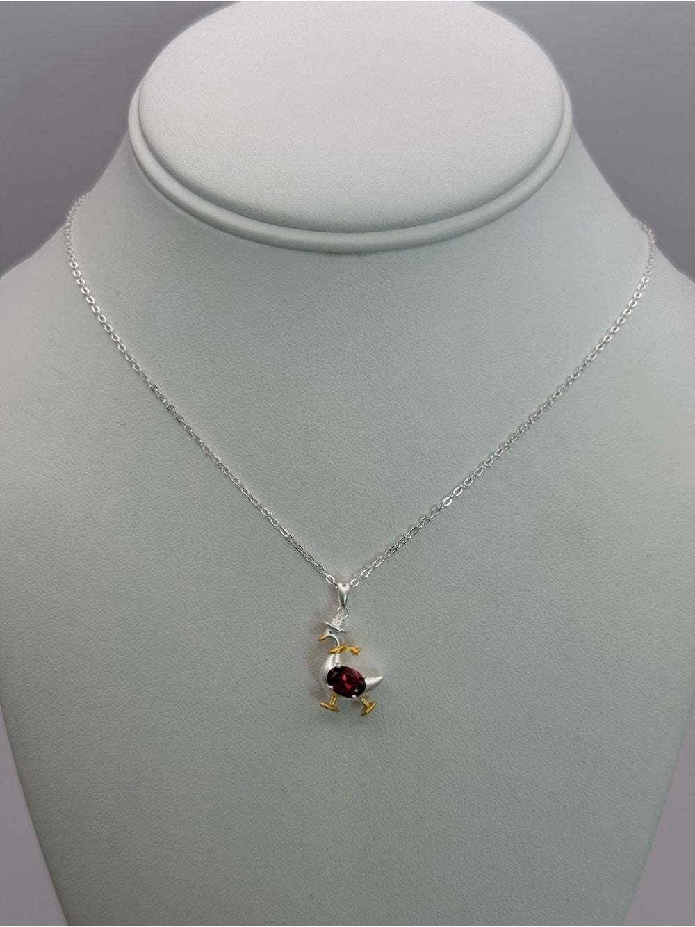 Garnet Duck Pendant (#P109)