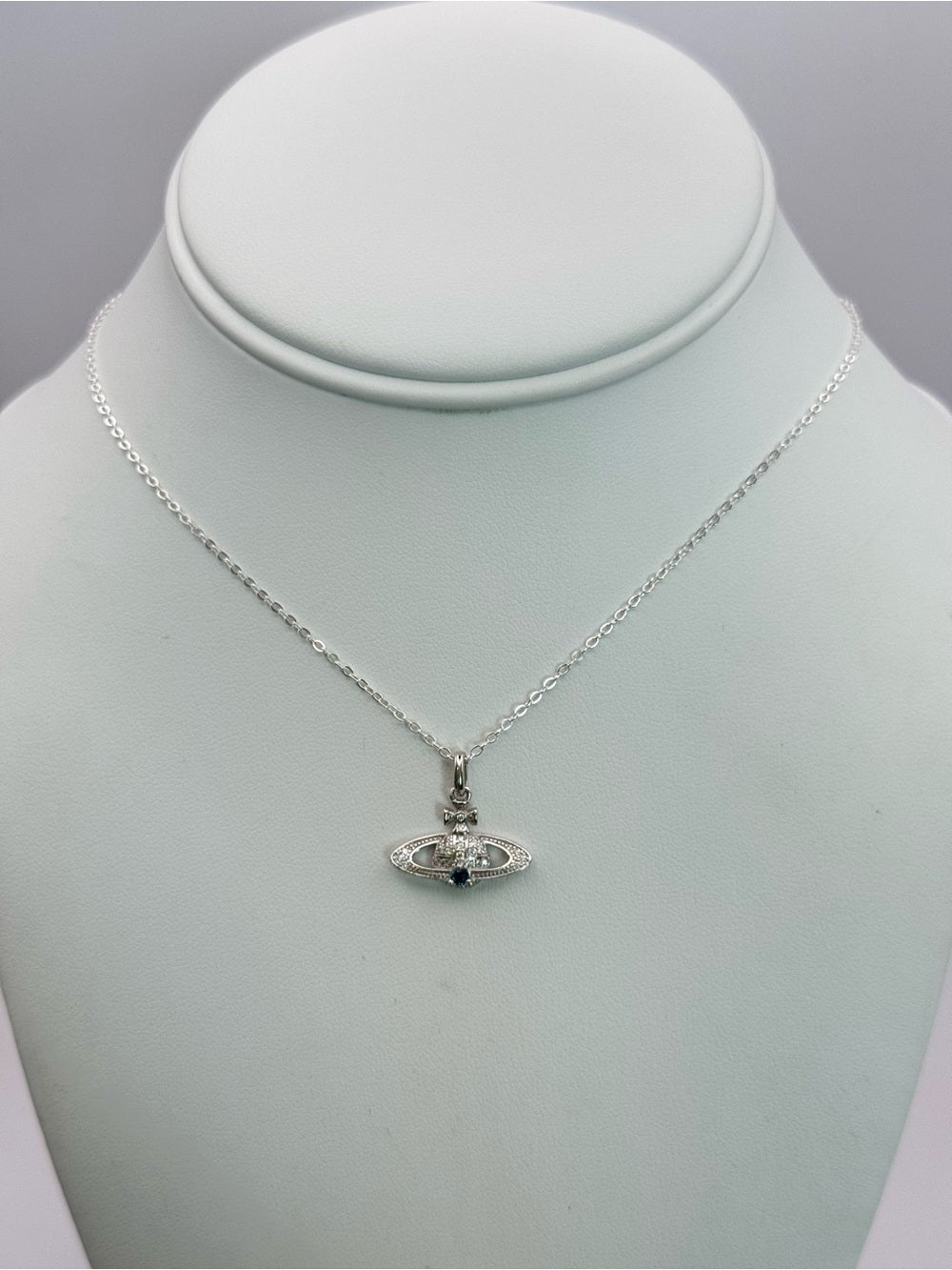 Blue Topaz Spaceship Pendant (#P107)
