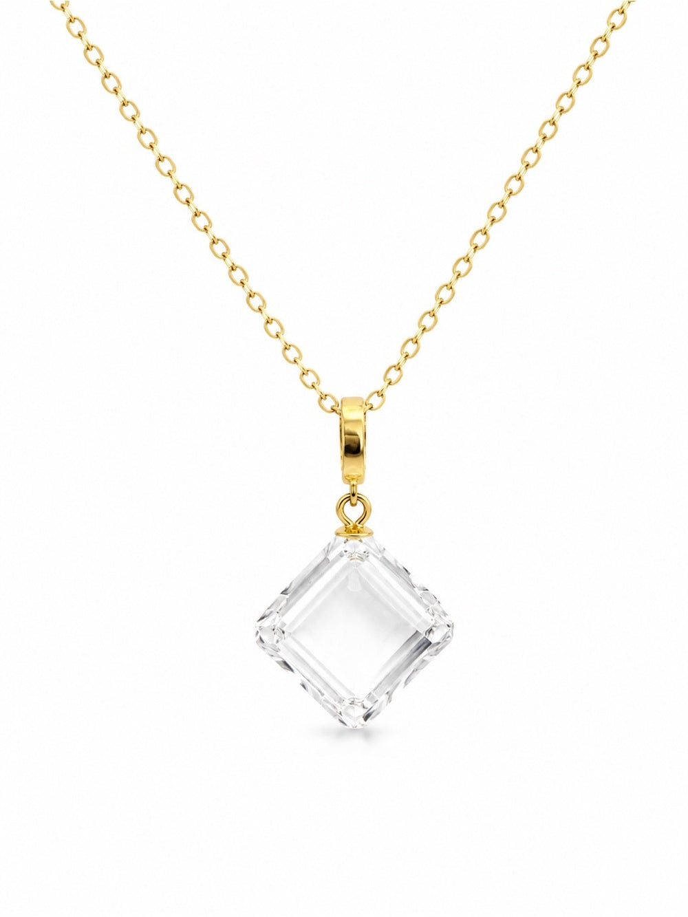 Clear Cube Pendant (#P60)