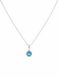 Blue Topaz Round Pendant (#P104)